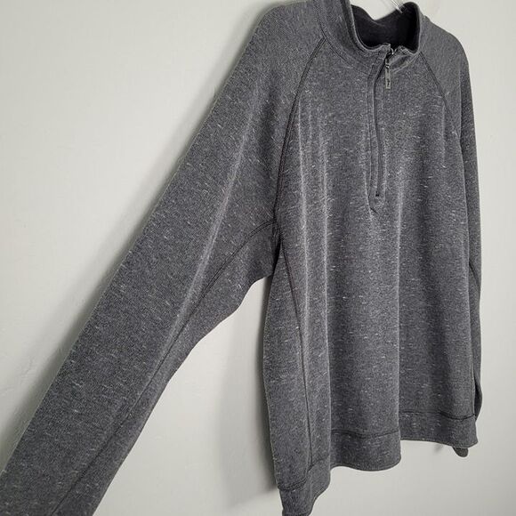 Tommy Bahama Size XXL Reversible Flipshot Half Zip Pullover Sweater Gray - Picture 6 of 12